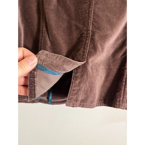 Retro Y2K Suede Jacket Brown L Preppy Grunge Festive Holiday Classic Chic 80s - Picture 10 of 11